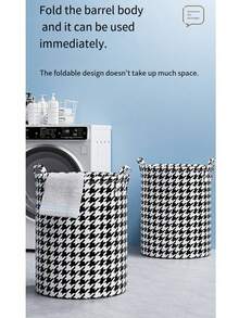 1/2pcs Upgraded Waterproof Foldable Large Capacity Laundry Basket, Can Be Used As Laundry Basket, Clothes Basket, Toy Basket, Storage Basket, Bathroom Basket, Bedroom Basket - Green Stripes - View 4