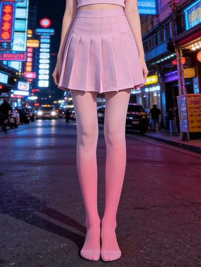 1件/4件装独特性感渐变色丝袜，适合酒吧、音乐节、派对、旅行、拍照、春夏秋季穿着，可作为送给爱人的礼物，适合体重80-130磅（约36-59公斤）的人士。