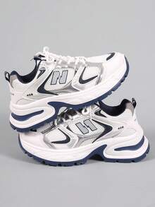 2025 Spring/Summer New Thick Sole Mesh Casual Sports Shoes, Women - White - View 8