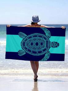 Portable Lightweight Beach Towel, Easy To Store, Essential For Beach Vacation - Multicolor - View 6