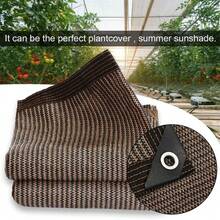 咖啡色遮阳网户外隔热网家居边缘覆盖庭院阳台屋顶植物遮阳亭罩适用于露营、户外、门廊露台、花园、后院 - 彩色 - 查看 5