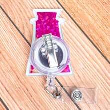 Llama Potion Shaker Badge Reel Funny Cute Nurse Purple Alpaca Llama Extract Retractable Badge Holder Name Card ID Clip For Nurses Practitioner Medical Coworker Gifts Essentials - 羊駝藥水 - 查看 5