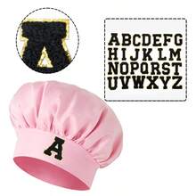 1pc 26 Letter Black Alphabet Gold Trim Satin Sleep Cap, Sweet Princess Style Hair Care Cap, Silk-Like Smooth Haircare, Suitable For Spring & Summer (Above 25°C) - Multicolor - View 60