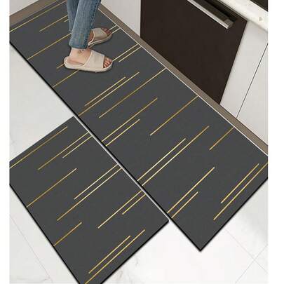 Thảm bếp cao su mềm dày 3.5mm, kiểu dáng đơn giản, sáng tạo, thấm hút tốt, có thể tự cắt cho vừa kích thước bếp. Chất liệu bề mặt vải, lớp giữa là mút xốp, lớp dưới là cao su. Thích hợp làm thảm bếp, trang trí bếp, trang trí đám cưới, trang trí nhà cửa, thảm phòng tắm, thảm lối vào, thảm phòng giặt, thảm hành lang, thảm phòng khách, v.v.
