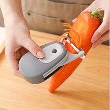 1pc Multi-Function Stainless Steel Peeler, Kitchen Fruit & Vegetable Potato Peeler - Multicolor - View 2