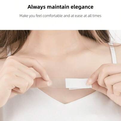 36/108/180pcs Anti-Slip Clothing Tape, Fashion Adhesive Bra Strap Covers, Dress Shoulder Strap Fixator, Double-Sided Wardrobe Tape, Back-To-School & Party Outfit Essential - All Products Designed To Prevent Wardrobe Malfunctions And Ensure Secure Fit