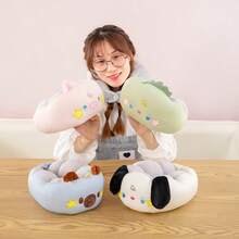 可爱方枕长床腿夹侧睡枕男女通用创意枕头靠垫大U型枕颈枕飞机颈枕成人颈枕（枕头、方枕、长床腿夹、大U型枕、礼物、创意枕）创意枕头，飞机颈枕成人颈枕，吉祥物娃娃，生日礼物，母亲节礼物，新年礼物，可爱，腿夹，学生便携式U型枕。商务礼品，节日礼品等。 - 淺灰色 - 查看 5