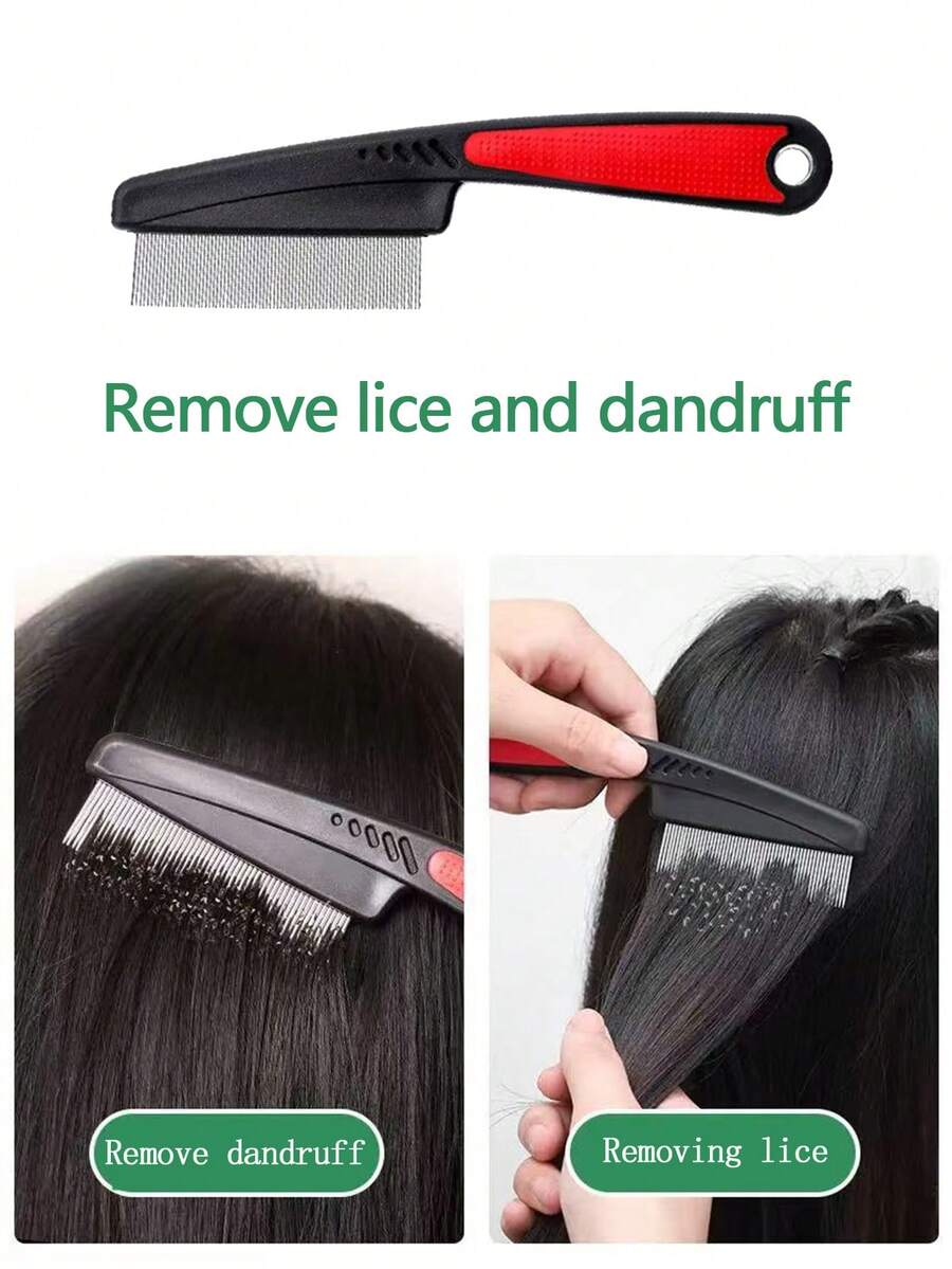 1pc Scalp Deep Cleaning Hair Brush, Compact Tooth Dandruff Brush To Remove Lice, Long Handled Beauty Brush, Cat Hair Removal Brush, Dog Hair Removal Tool, Multifunctional Comb