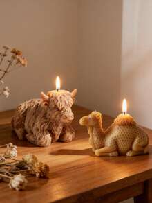 1pc New 3D Yak & Camel Plaster Mold, Creative Baking Mold, Candle Mold, Cartoon Yak & Camel Silicone Mold - A - View 5