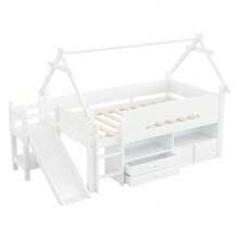 Kids Bed Frames, Headboards & Footboards - White + Solid Wood - View 11