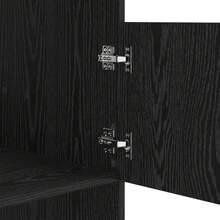 Armario de lavandería con puerta legno di quercia nero 50 x 68 x 162 cm nero legno di quercia per ufficio per studio per lavoro da casa con archiviazione design moderno per lavoro remoto studio universitario uso domestico per ufficio per - nero - Visualizzare 11