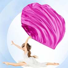 (1 Flag + Flagpole + Flag Bag) Solid Color Dance Flag, Dance Accessories, Solid Color Dance Flag, Semi-Circle Flag - Multicolor - View 19