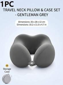1个U型记忆棉颈枕 - 配有收纳袋和可拆卸水洗枕套，慢回弹支撑，是飞机和办公室小憩的理想选择，是送给朋友和家人的绝佳礼物，符合人体工程学的配件，可提升您的旅行体验。 - 彩色 - 查看 15