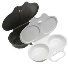 Bộ 2 dụng cụ luộc/chần trứng dùng trong lò vi sóng. Không dùng điện, chất liệu nhựa PP chịu nhiệt, khay đựng trứng hai lớp với đế cách nhiệt, tiết kiệm không gian, phù hợp sử dụng tại nhà, văn phòng và ký túc xá. Dụng cụ nhà bếp dễ vệ sinh với tay cầm chắc chắn. Tiện lợi cho bữa sáng, bữa tối tại nhà và các bữa tiệc. - Nhiều màu - Xem 16