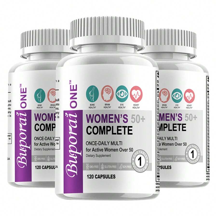 BUPORAI Women's 50+ Complete Multivitamin - Reduce Menopause, Maintains Vitality And Health, Boosts Metabolism, Supports Mental Clarity -120pcs - 三瓶裝-最佳選擇 - 查看 1