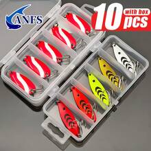 5/10pcs Metal Fishing Lure Set - Artificial Lure With Spoon Rotating Design, Ideal Cool Gift For Fishing Enthusiasts - Multicolor - View 3