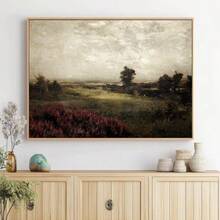 1 tấm tranh phong cảnh đồng cỏ cổ điển (có khung/không khung) trên vải canvas, tông màu trầm tối, cổ điển, phong cách nông thôn, thiên nhiên, tranh nghệ thuật mộc mạc trang trí nhà nông thôn, nhà tranh kiểu nông trại, tranh retro cho căn hộ, phòng khách, phòng ngủ, trang trí nhà hiện đại. - A - Xem 4