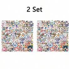 100pcs Colorful Cartoon Style Reusable Self-Adhesive Asymmetrical Shape Stickers, Suitable For Journals, Laptops, Water Bottles, Phones, Car Decals, Transparent Material Applicable To Plastic And Glass Surfaces School Supplies - 2Sets - View 15
