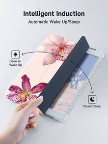 Ayotu 兰花图案平板电脑保护套和 Kindle 电子书保护套，兼容 iPad 第十代、11 英寸/Air 第四代/Air 第七代/9.7 英寸，兼容三星 Galaxy Tab A9 Plus，Kindle（第十一代 - 2024 版）（6 英寸），Kindle Paperwhite 第十二代 2024 版，时尚简约的图案使其成为绝佳的节日礼物。 - 彩色 - 查看 5