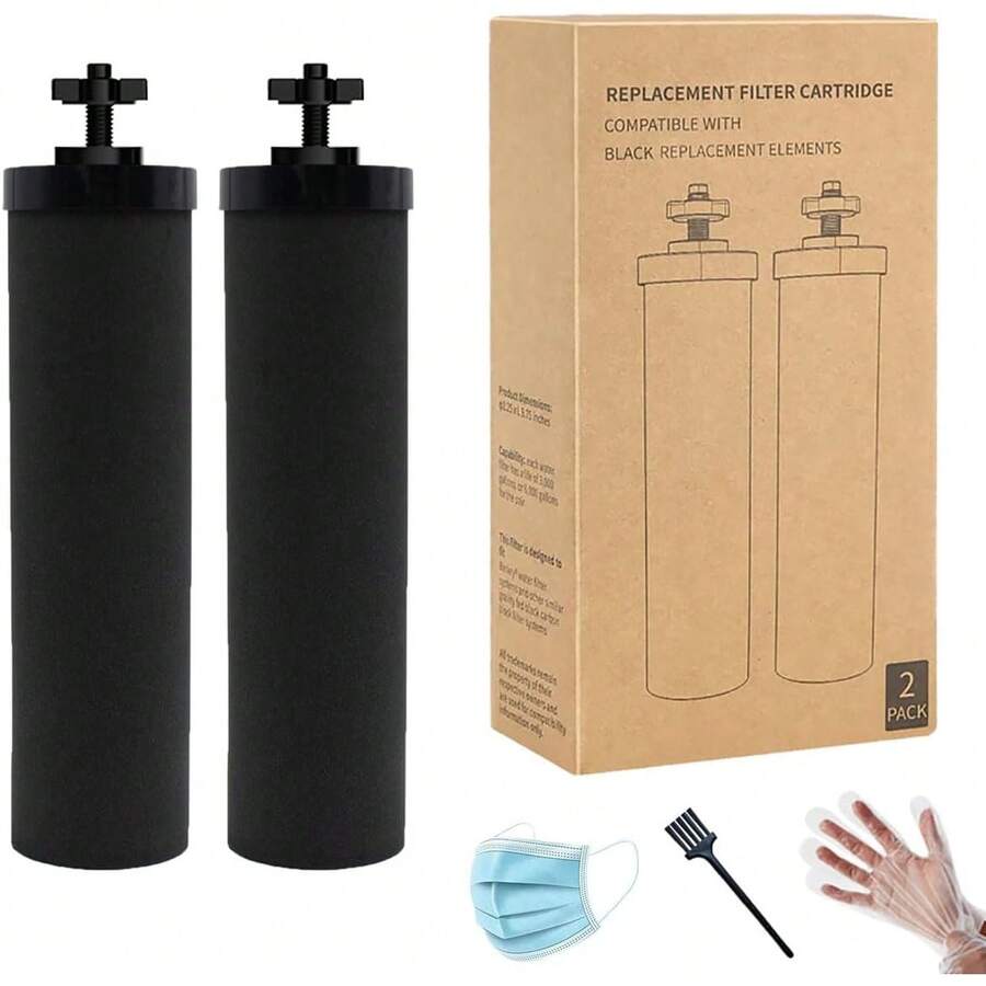 BB9-2 Water Filter Replacement For Berkey Water Purification System. NSF Certified Carbon Filter For Berkey Water Filter Replacement,For Big Berkey Water Gravity Filter,2 Pack - View 1