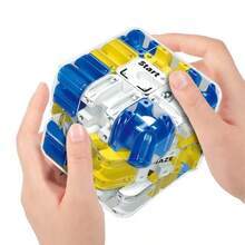 3D Ball Maze Cube Puzzle-Educational Logic Cube For Kids,Parent-Child Battle Game, Stress Relief Toy For Logical Thinkin Training - Xanh và trắng - Xem 4