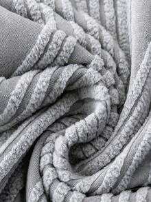 1件优雅波浪纹提花椅套，防尘防刮，适用于各种场合 - 深灰色 - 查看 2