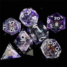 Galaxy Pearl Handmade Resin Dice Set, Suitable For Role-Playing Games, With Cosmic Glitter And Precise Edges - Multicolor - View 6