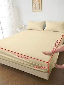 1 bộ ga trải giường cotton 100%, màu trơn, chất liệu dệt may gia đình thoải mái, mềm mại và thân thiện với da, thoáng khí, chống xù lông, phù hợp cho mọi mùa, vừa với giường đơn, đôi, cỡ Queen, cỡ King, có tác dụng bảo vệ nệm, có thể giặt máy, tái sử dụng, thích hợp trang trí phòng ngủ. - Nhiều màu - Xem 68