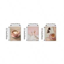 1/3pcs Pink Coffee Bar Wall Art Picture Preppy Aesthetic Prints Canvas Paintings Coffee Cup Heart Latte & Slouchy Morning Vibe Posters Girly For Bedroom Living Room Kitchen Coffee Station Decor Gift For Her Unframed - Pattern - View 18