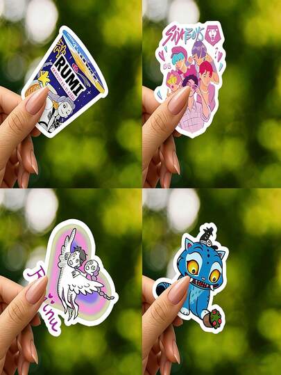 K-Pop贴纸套装，防水卡通贴纸，适用于手机壳、笔记本电脑、水瓶、行李箱、K-Pop粉丝周边产品，可用于剪贴簿和DIY装饰