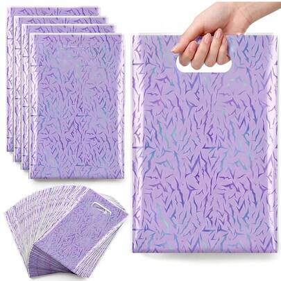 10/20/50pcs K-Pop Themed Anime Party Gift Bags, Magic Music Theme Party Favors, Suitable For Singer Birthday Party Decoration, Purple & Pink K-Pop Birthday Party Supplies, Concert Gift Packaging Bags