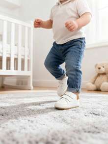 Zapatos para bebés, zapatos para caminar con suela de goma para niños y niñas - Blanco - Ver 10