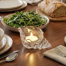 1/2/3个贝壳烛台，海洋主题海岸香薰烛台，乡村风格装饰，适用于婚礼、餐桌、家居、乔迁礼物、海滩酒吧 - A-透明 - 查看 6