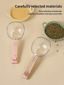 1pc ALI THE FOX Multifunctional Rice Spoon With Measuring Cup & Spoon – Kitchen Tools, Ergonomic Handle, Insect-Proof Design, Accurately Measure Rice, Flour, Pasta, Soup, Grains – Durable Plastic Spoon, Kitchen Cooking And Baking Gadgets - Multicolor - View 6