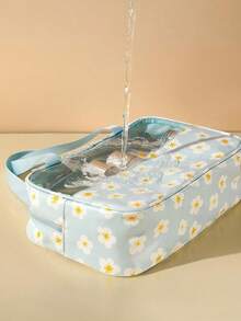 1 pieza/3 piezas Bolsas de tocador transparentes para viaje - Bolsas de maquillaje impermeables con estampado de mariposa y margarita - Organizador de cosméticos de viaje de varios tamaños para hombres y mujeres, ideal para viajes y uso diario, bolsas de playa de verano, artículos esenciales de viaje, artículos esenciales de crucero, bolsos de mujer, artículos esenciales de vacaciones, bolsa de maquillaje para viaje, bolsa de artículos de tocador, artículos esenciales de baño, viaje, cubos de embalaje organizador de maquillaje de viaje, bolsa de cosméticos, bolsa de lavado, bolsa de viaje de tocador, regalos para mujeres - Multicolor - Ver 8