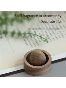 Rotatable Wooden Essential Oil Diffuser - Round, Fireproof Fragrance Gift, Suitable For Car Interior And Bedroom, Suitable For Easter, Thanksgiving And Holidays, Elegant Home Fragrance Accessory, Car Air Freshener | Elegant Wooden Diffuser | Rotatable Design, Car Air Freshener, No Battery Required Office Desk Desk Office Supplies Office Accessories - Aroma Diffuser - View 3