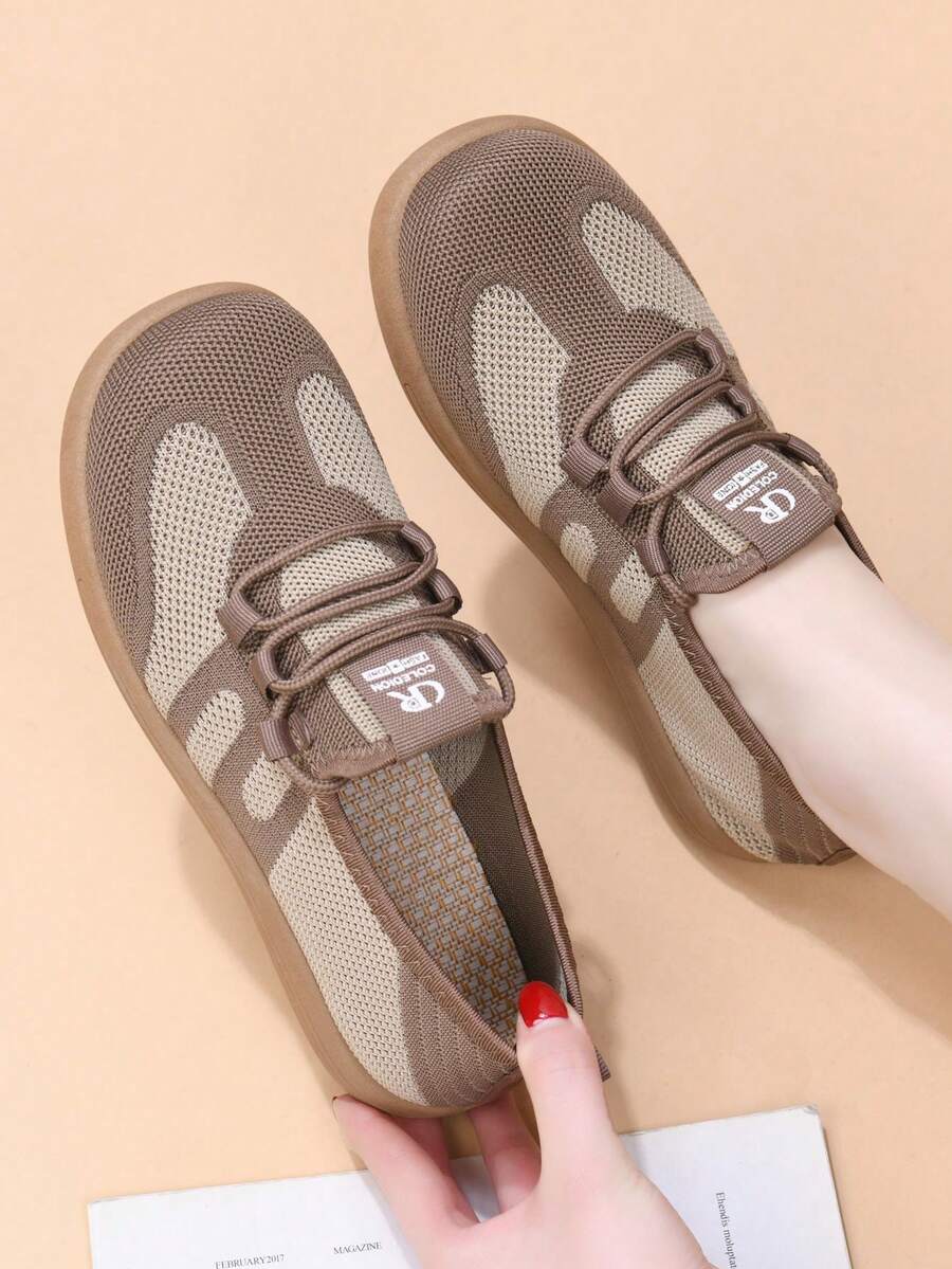 女士新款夏季网面透气休闲运动鞋，软底轻便多功能跑步平底鞋