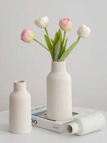 1 pièce Petit vase blanc, vase nordique minimaliste et créatif, vase à fleurs de table pour la maison et le salon, décoration de mariage et de fête, cadeau de décoration pour la maison, anniversaire et remise des diplômes, décoration de chambre pour la rentrée scolaire, fournitures pour les études - Multicolore - Voir 4