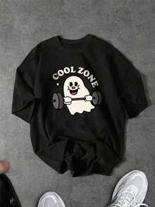 LC Sport Corelite Men's Summer Casual Dumbbell Print Sports-Shirt Oversized Gym Shirts Workout Tees Baggy ShirtCasual Daily Wear Men Shirts,Tees,Mens Clothes,-Shirt,Retro-Shirt,Male And Female Neutral Short Sleeves,Clothes Plus Size,Sweatshirt,Clothes Women,Tops,New Year's Clothing,Womens Tops,Spring,Summer Tops Women,Spring Clothes,Vacation Outfits ,Summer Outfits,Tees Women - 黑色2 - 查看 9