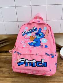 Disney Stitch Pink Fashion Backpack Suitable For Women & Teens - Tropical Hawaii Themed Backpack With Adjustable Shoulder Straps - Stylish Large Capacity Backpack And Casual Travel Bag - Professional Commuter Gear With Front Side Pockets - Multicolor - View 12