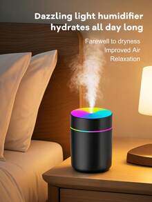 Mini Aromatherapy Humidifier, USB Powered With Color LED Lights, Aromatherapy Diffuser, Portable And Quiet, Suitable For Home, Office, And Room Use. - Multicolor - View 5