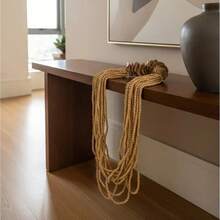 Decorative Home Necklace With Frog Mouth Shell And Wooden Beads. - 1PC - Xem 10