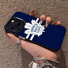 Toronto Maple Leafs white blue team logo This stylish is compatible with Samsung, Apple, VIVO, OPPO, , Transsion, ,  and Honor. Made of TPU silicone, it offers shock and drop protection and a superior feel. It's an ideal gift for family, friends, and loved ones, and a perfect choice for valentines day and Year's gift. - Negro - Ver 5
