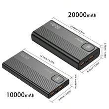 22.5W Fast Charging Portable Power Bank With Real-Time Battery Level Display, DP 20W Fast Charging, Ultra-Slim Design, Supports Type-C Bidirectional Charging, Portable External Battery Pack Compatible With IPhone 16/15/14/13/12/11 And Android Series. - trắng - Xem 9