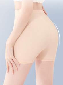 Milk Silk Safety Shorts Integrated Dress, Seamless Anti-Flashing Dual-Layer Protective Shorts For Women - Apricot - View 4