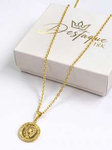 Men's 3mm 70cm Chain With Lion Of Judah Pendant, Premium 18k Gold Plated - 金色 - 查看 1