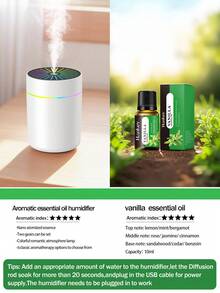 1 Stück 180ml Auto Luftbefeuchter mit farbwechselnder LED-Beleuchtung, leiser Nebel, 2 Betriebsmodi, Auto-Timer, Schwarz & Weiß Optionen, Ultraschall-Befeuchtung, stilvolles zylindrisches Design, zum Einstecken, geeignet für Zuhause/Auto, Aromatherapie Diffuser, kompatibel mit ätherischen Ölen - Schwarz und Weiss - Übersicht 14