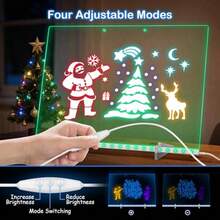 LED Drawing Board For 17 Light Up Doodle Board Reusable Glow In The Dark Drawing Tablet With 7 Colors Erasable No Mess Art Toy For Ages 3-12 Best Birthday Gift For Girls Boys 2026 New - Clear - View 7