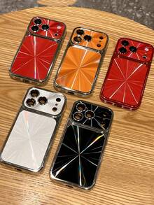 奢华极光电镀软手机壳，兼容 17 Pro Max、17 Pro、17、16 Pro Max、16 Pro、15、14、13 Pro Max，简约商务时尚亮面保护套 - 橘色 - 查看 6