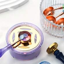 Una cuchara azul y un quemador de pintura de fuego azul, los accesorios de pintura de fuego se pueden utilizar para sobres de invitaciones, refinado de cera. - HS0876+HS0882 - Ver 5